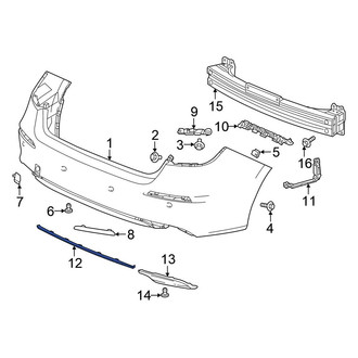 Honda OE - Rear Center Bumper Trim