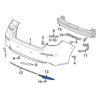Honda OE - Rear Center Bumper Trim