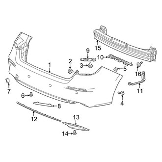 Honda OE - Rear Bumper - Bumper & Components (Sedan)
