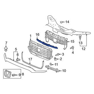 Honda OE - Front Upper Grille Molding