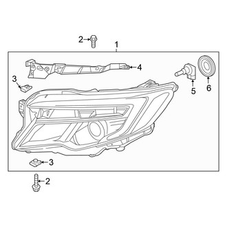 Honda OE - Front Lamps - Headlamp Components (Projector Type)