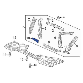 Honda OE - Front Right Radiator Support Tie Bar Extension