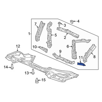 Honda OE - Front Left Radiator Support Tie Bar Extension