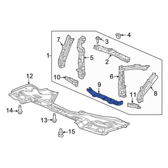Honda OE - Front Upper Radiator Support Tie Bar