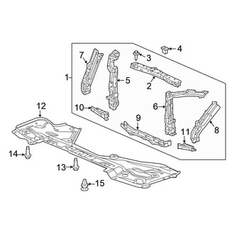 Honda OE - Radiator Support - Splash Shields