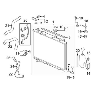 Honda OE - Cooling - Radiator & Components