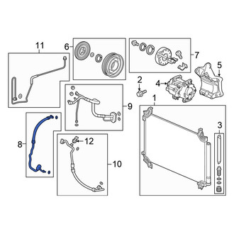 Honda OE - Front A/C Refrigerant Suction Hose