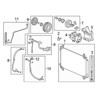 Honda OE - Air Conditioner & Heater - Condenser, Compressor & Lines