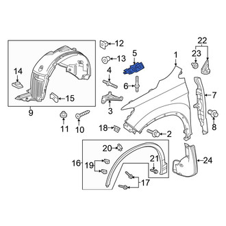Honda OE - Rear Right Fender Bracket