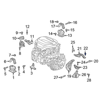 Honda OE - Engine Cradle Bolt