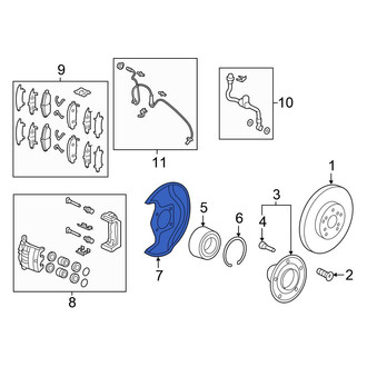 Honda OE - Front Brake Dust Shield