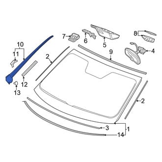 Honda OE - Front Left Windshield Molding