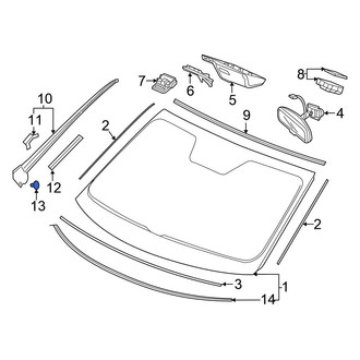 Honda OE - Windshield Molding Clip