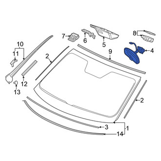 Honda OE - Front Interior Rear View Mirror