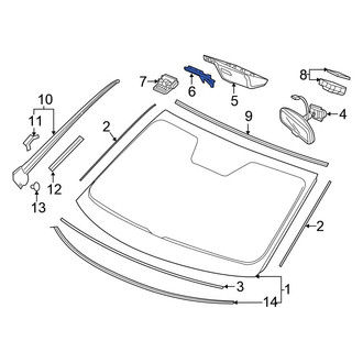 Honda OE - Front Interior Rear View Mirror Cover