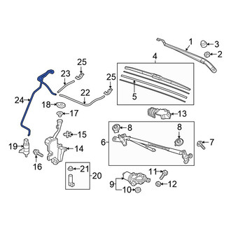 Honda OE - Front Windshield Washer Hose