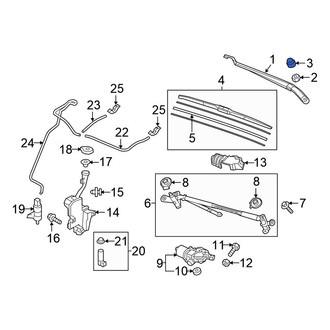 Honda OE - Rear Wiper Arm Cover