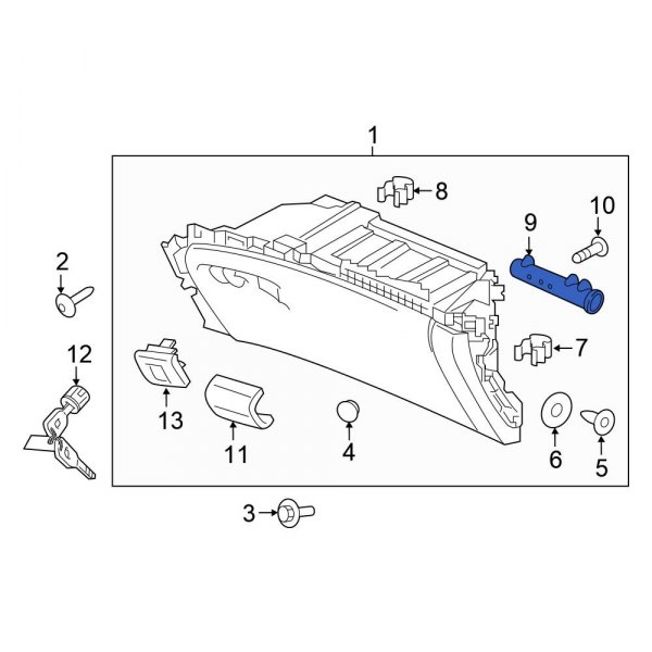 Honda OE 77502TG7A11 Front Glove Box Support