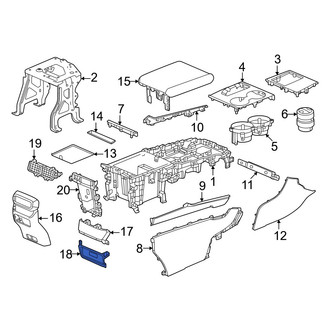 Honda OE - Front Center Console Trim Panel
