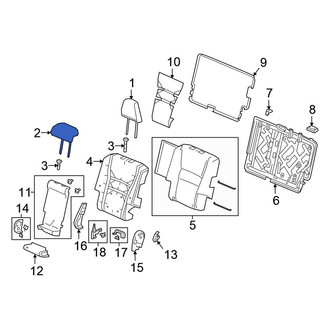 Honda OE - Rear Left Inner Headrest