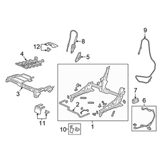 Honda OE - Seats & Tracks - Seats & Track Components (60% Side, Rear Seat)