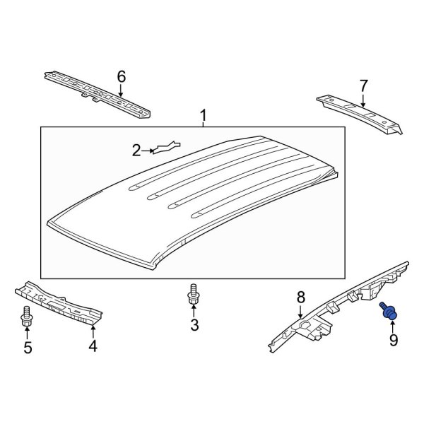 Roof Side Rail Reinforcement Bolt