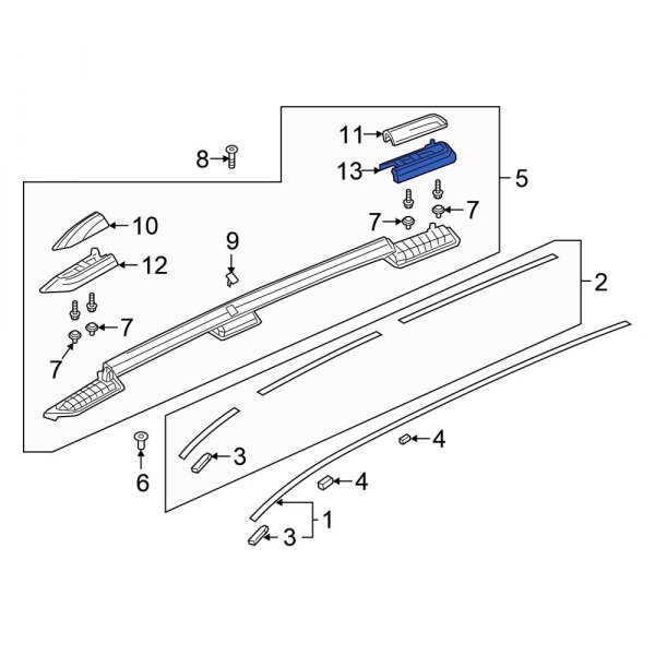 Roof Luggage Carrier Side Rail Insulator