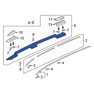 Honda OE - Left Roof Luggage Carrier Side Rail