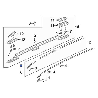 Honda OE - Roof Luggage Carrier Side Rail Nut