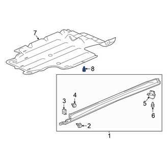 Honda OE - Floor Pan Splash Shield Clip