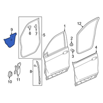 Honda OE - Front Right Door Water Deflector
