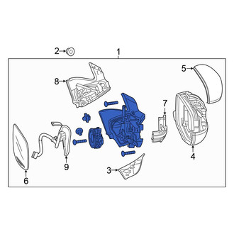 Honda OE - Front Left Door Mirror