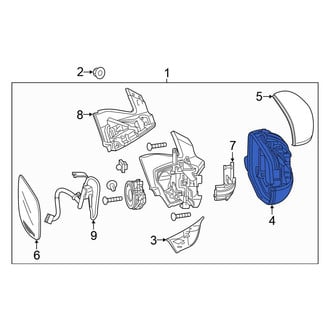 Honda OE - Front Right Door Mirror Housing