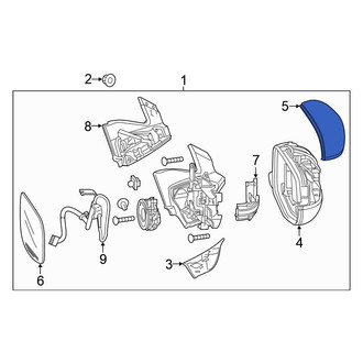 Honda OE - Front Right Door Mirror Cover