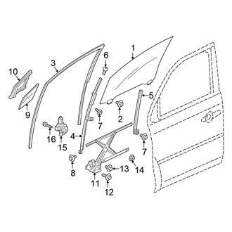 Honda OE - Front Door - Glass & Hardware