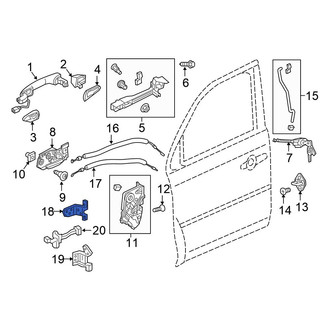 Honda OE - Front Right Upper Door Hinge