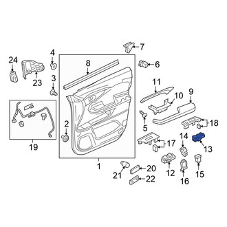 Honda OE - Front Left Door Window Lock-Out Switch