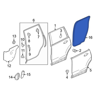 Honda OE - Rear Inner Door Seal