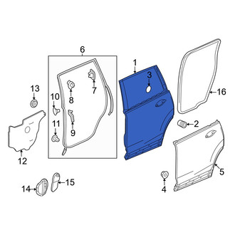 Honda OE - Rear Left Door Shell