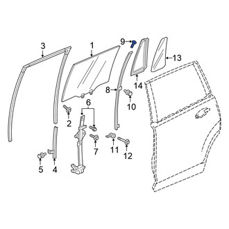 Honda OE - Door Window Division Bar Screw