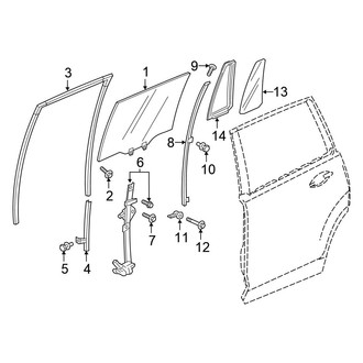 Honda OE - Rear Door - Glass & Hardware