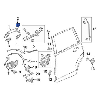 Honda OE - Front Right Exterior Door Handle Cover