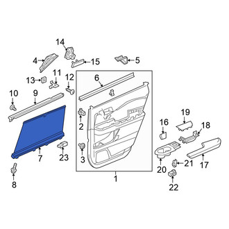 Honda OE - Rear Right Door Glass Sunshade