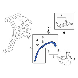 Honda OE - Rear Left Wheel Arch Molding