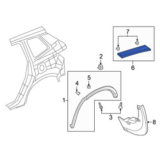 Honda OE - Left Body D-Pillar Molding