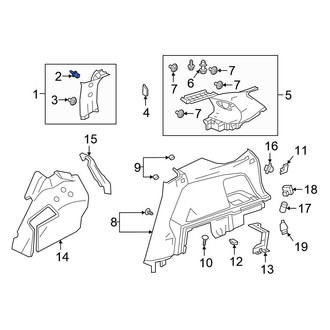 Honda OE - Front Quarter Panel Trim Panel Clip