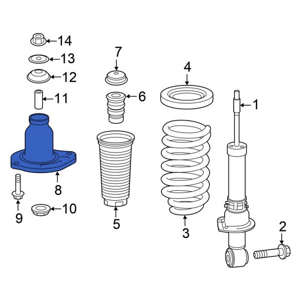 Honda OE 51670TZ5A04 Front Suspension Strut Mount