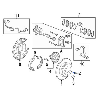 Honda OE - Rear Disc Brake Rotor Set Screw