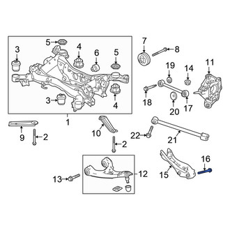 Honda OE - Rear Lower Suspension Control Arm Bolt