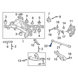 Honda OE - Outer Suspension Trailing Arm Bolt
